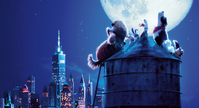 Animals tower cityscape fullmoon night free wallpaper - medium preview image