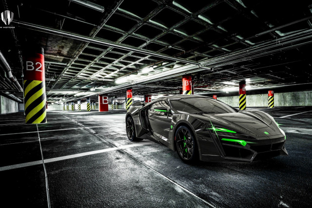 Neon lit vintage car tokyo free wallpaper - medium preview image