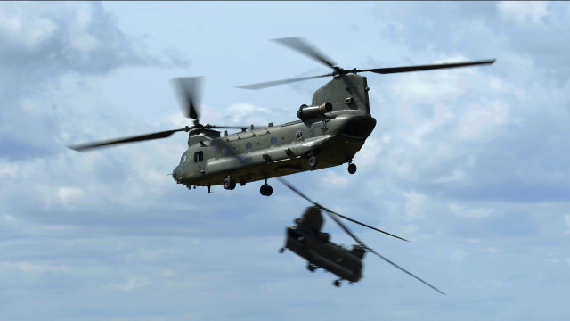 Helicopters reflection sky ocean military free wallpaper - medium preview image