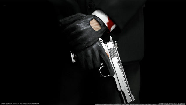 Man black suit gun red #2 free wallpaper - medium preview image