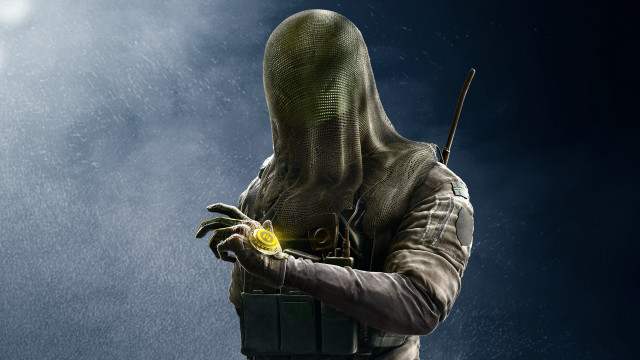 Hooded man yellow object astronaut free wallpaper - medium preview image