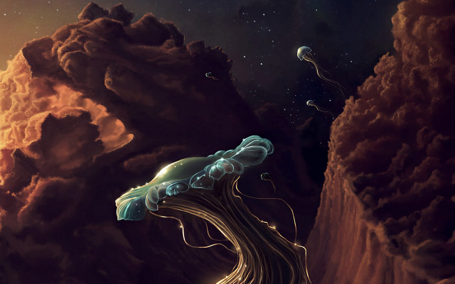 Celestial tree astronaut aurora milkyway free wallpaper - medium preview image