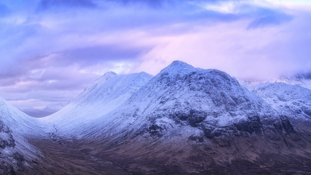 Snowy mountain range cloudy sky #5 free wallpaper - medium preview image