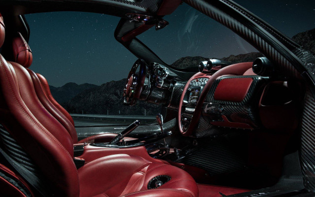 Red black car leather interior free wallpaper - medium preview image