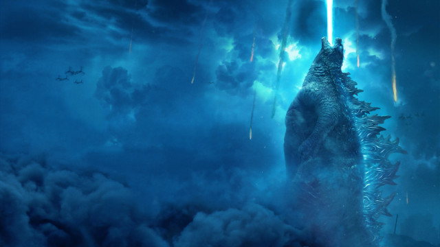 Godzilla clouds sword lightsaber fantasy free wallpaper - medium preview image