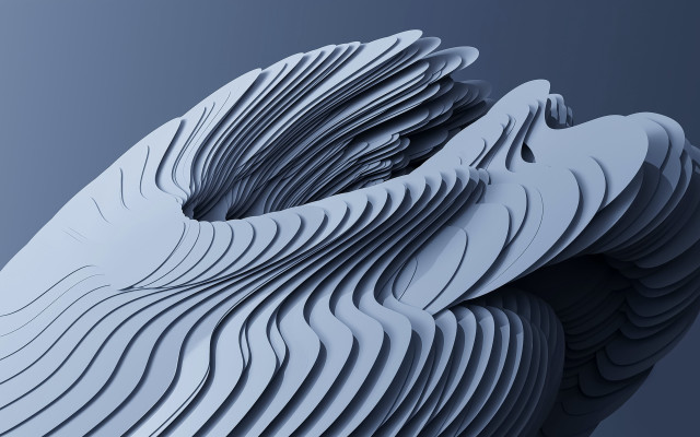 Large white wavy object blue free wallpaper - medium preview image