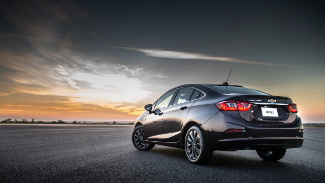 Car sunset beach clouds road free wallpaper - medium preview image