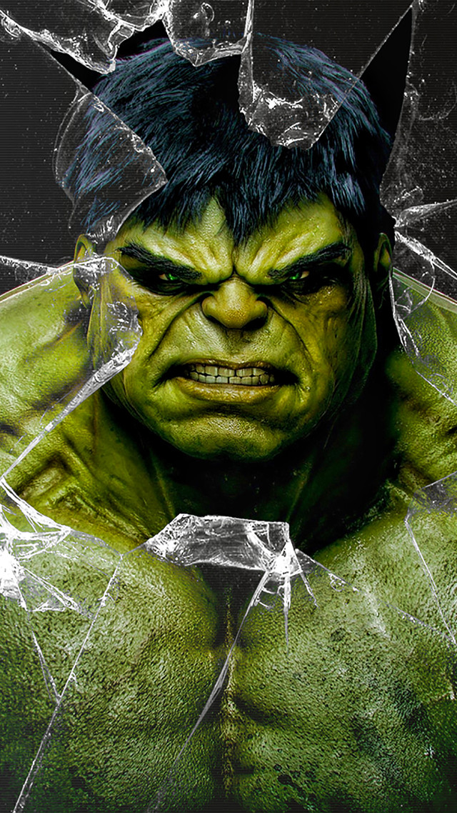 Hulk horns broken glass window free wallpaper - medium preview image