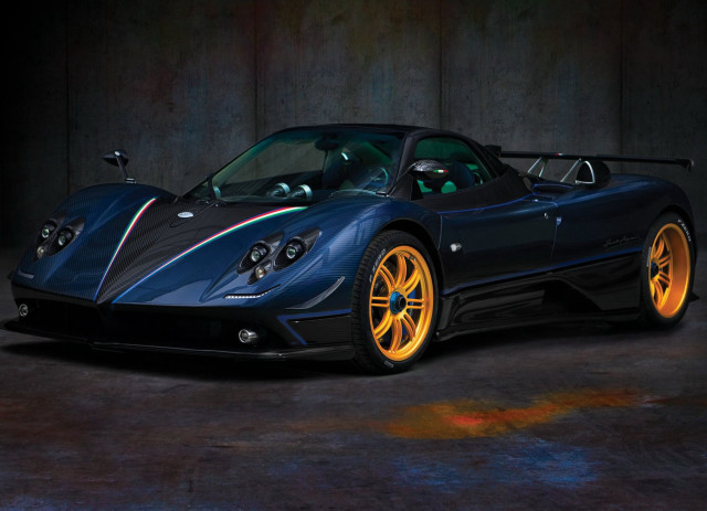 Blue sports car orange wheels free wallpaper - medium preview image