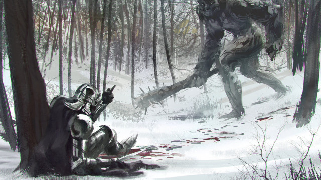 Armor giant forest knife monster free wallpaper - medium preview image