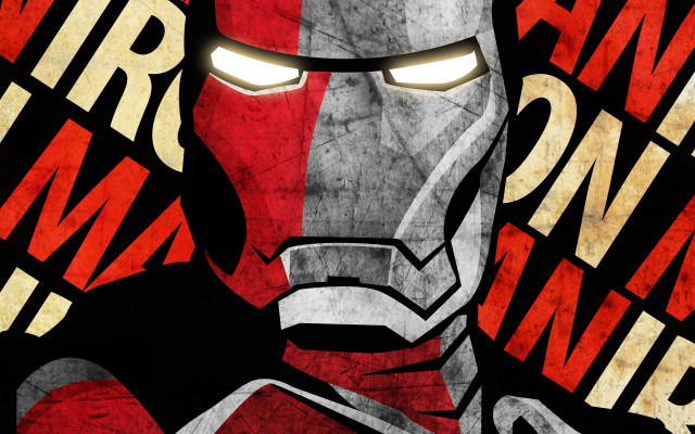 Iron man grungy poster marvel free wallpaper - medium preview image