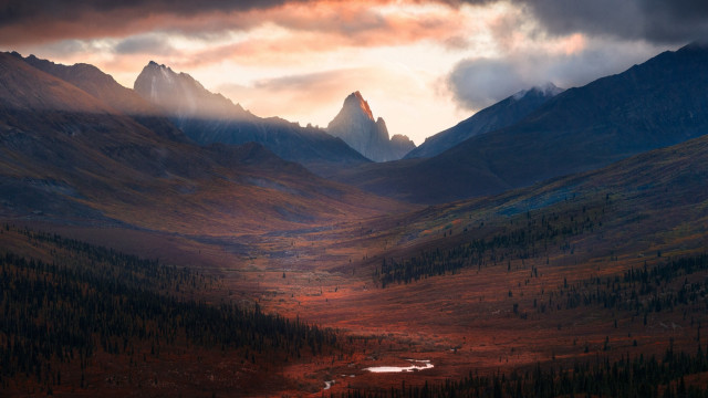 Valley river mountains clouds sunset #2 free wallpaper - medium preview image