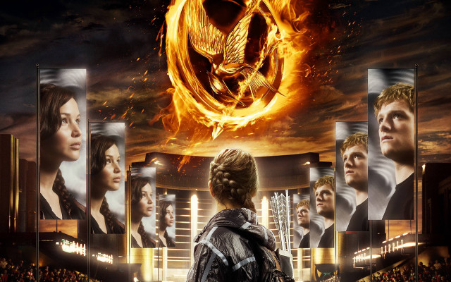 Woman fire movie poster mockingbird free wallpaper - medium preview image