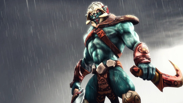 Man costume sword rain storm free wallpaper - medium preview image