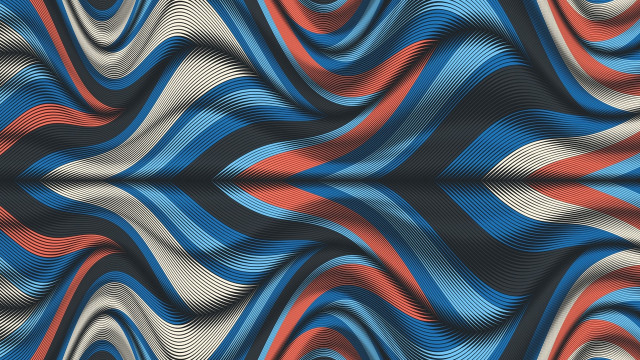 Colorful wavy lines red white free wallpaper - medium preview image