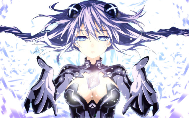 Purple haired magical girl winged free wallpaper - medium preview image