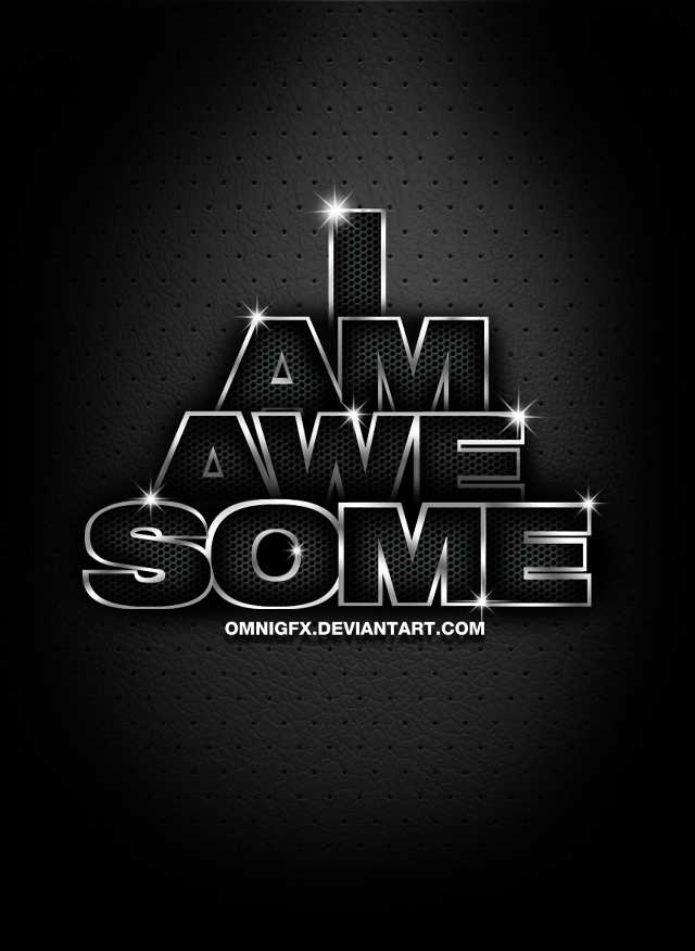 I am awesome black and free wallpaper - medium preview image