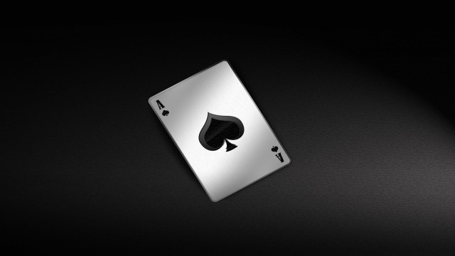 Metal card black ace white free wallpaper - medium preview image