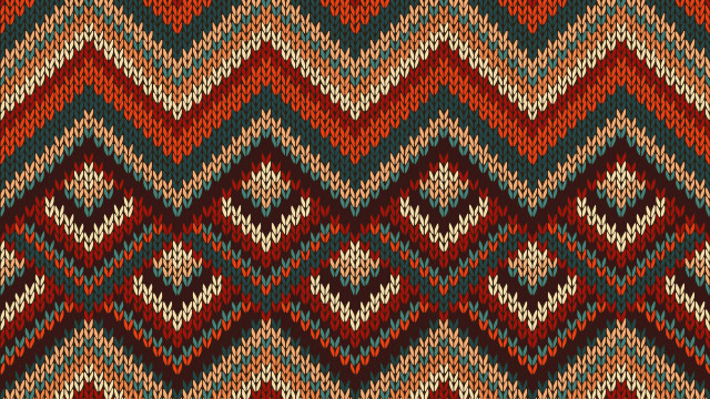 Knitted pattern red blue green free wallpaper - medium preview image