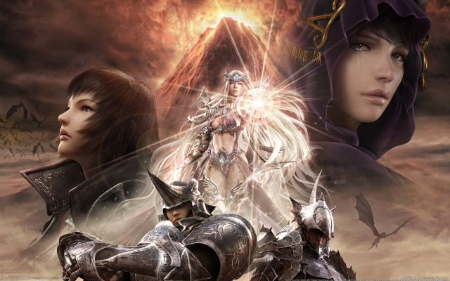 Epic fantasy couple clouds demon free wallpaper - medium preview image