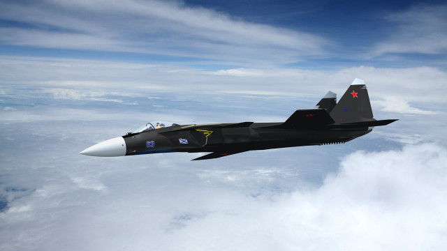 Jet flying clouds blue sky free wallpaper - medium preview image
