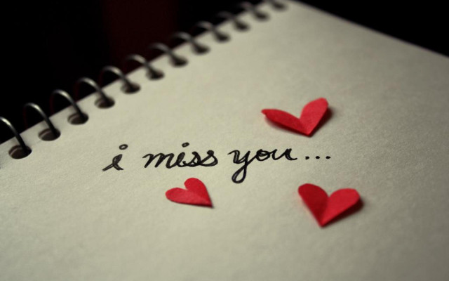 Notepad hearts i miss you free wallpaper - medium preview image