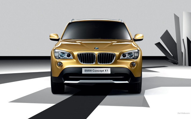 Gold bmw suv checkered floor free wallpaper - medium preview image