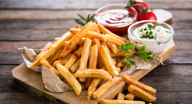 Wooden tray french fries dips #3 free wallpaper - medium preview image