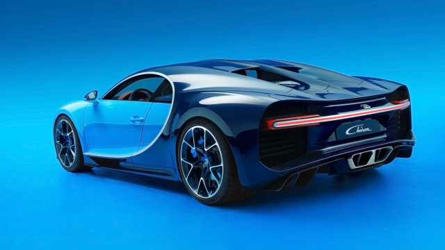 Blue bugatti car panfuturism digital free wallpaper for desktop - medium preview image