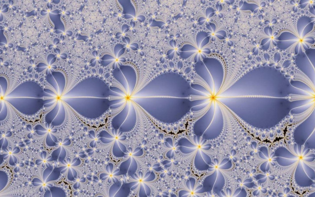 Blue flower mandelbrot fractal snowflakes free wallpaper - medium preview image
