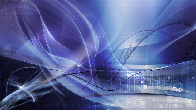 Blue abstract lines shapes digital free wallpaper - medium preview image