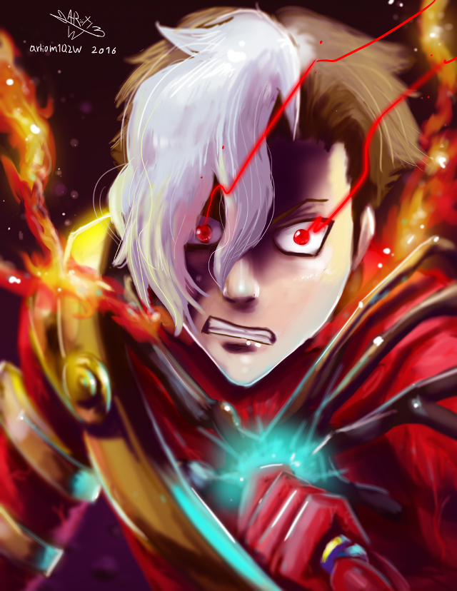 Man sword red eye red free wallpaper - medium preview image
