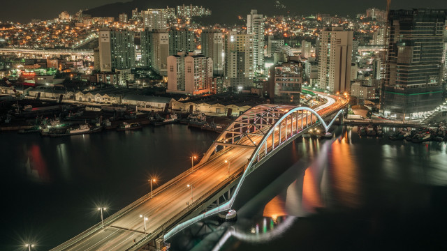 Bridge cityscape night lights tokyo free wallpaper - medium preview image