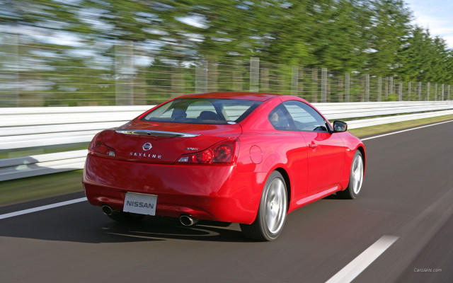 Red car forest fence promotion free wallpaper - medium preview image