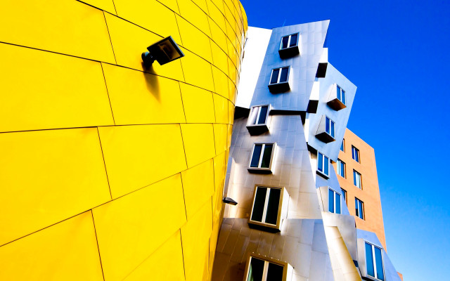 Tall tower yellow wall windows free wallpaper - medium preview image