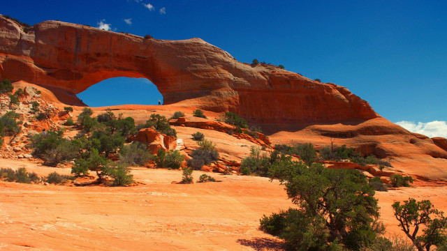 Large rock arch landscape forest free wallpaper - medium preview image