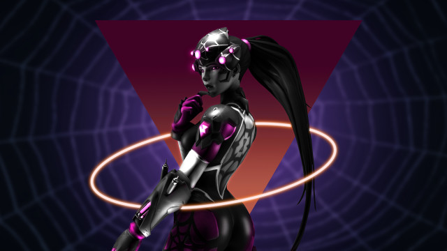 Futuristic woman hologram sword pony free wallpaper - medium preview image