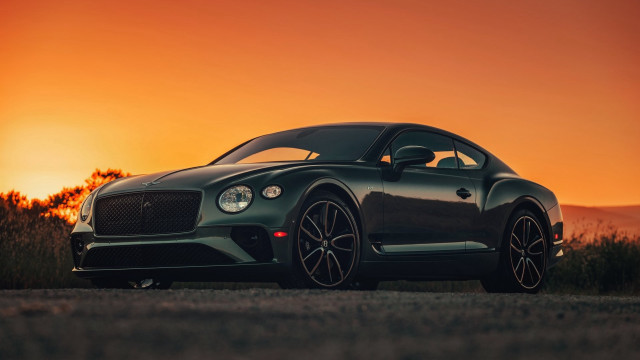 Black car sunset tree tiltshift free wallpaper - medium preview image