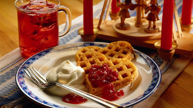 Waffles icecream tea candleholder digital free wallpaper - medium preview image
