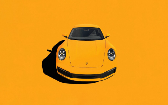 Yellow sports car popart ultrafinedetail free wallpaper - medium preview image