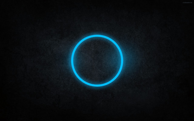 Blue circle glowing dark night free wallpaper - medium preview image