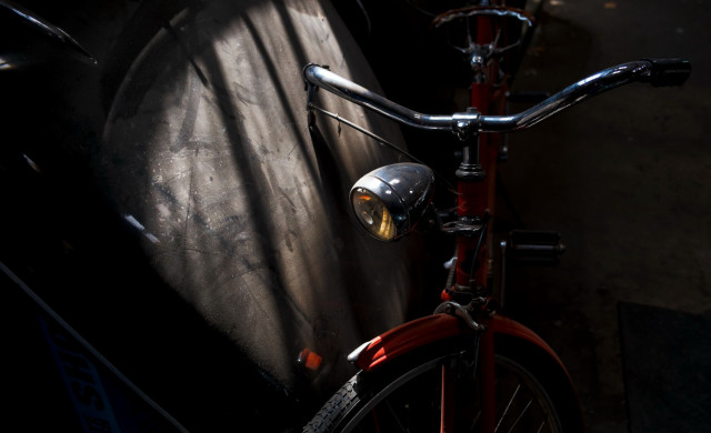 Red bike black seat yellow free wallpaper - medium preview image