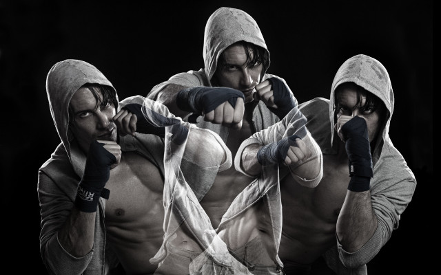 Boxing gloves hooded cape male free wallpaper - medium preview image