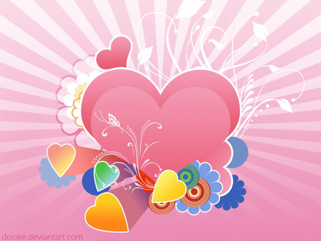Heart with many hearts and free wallpaper - medium preview image