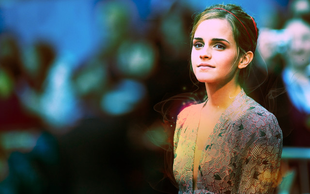 Long haired woman stage bokeh free wallpaper - medium preview image