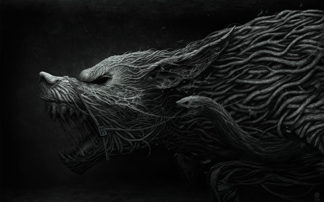 Boar open mouth gothic rope free wallpaper - medium preview image