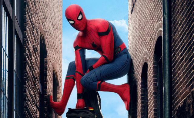 Spiderman statue city rooftop sky free wallpaper - medium preview image