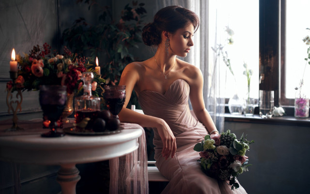 Anka zhuravleva bride candle flower free wallpaper - medium preview image