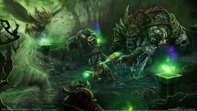 Monsters forest glowing creature brom free wallpaper - medium preview image