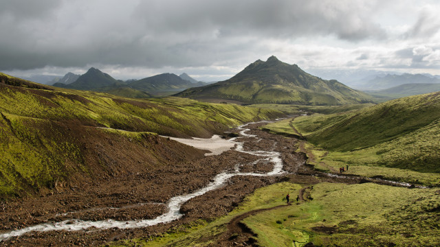 River valley mountains cloudy sky #5 free wallpaper - medium preview image